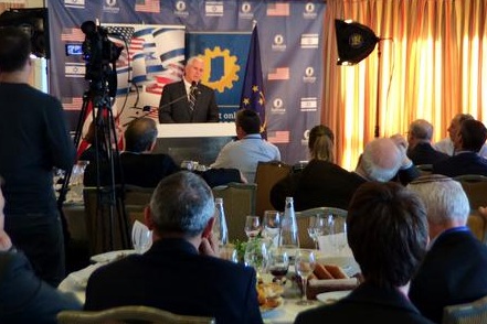 Governor Mike Pence addresses Israeli business leaders